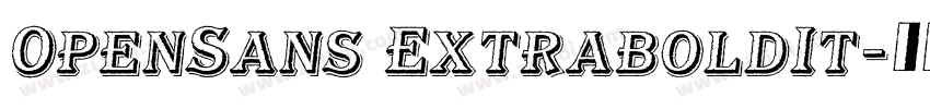 OpenSans ExtraboldIt字体转换